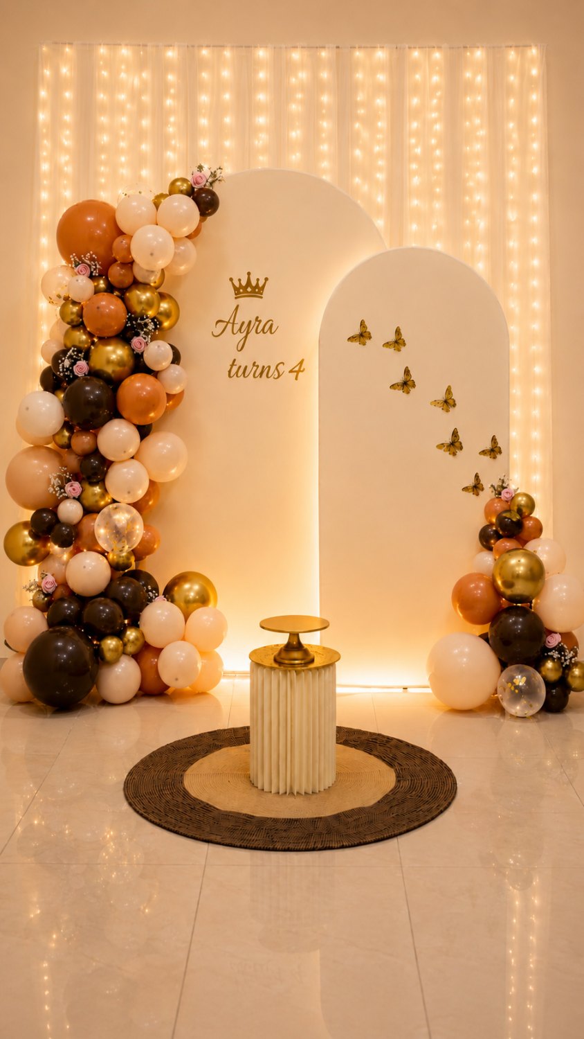 Lilac luxury first birthday styling by Aura